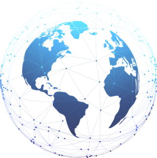 科技圈网络互联网地球数据连接不规则形状圆形素材